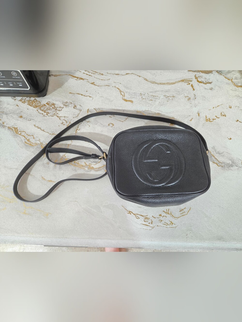 Gucci Soho Small Leather Shoulder Bag in Black